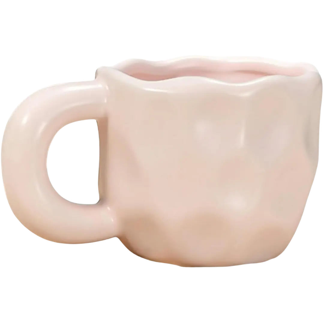 Pembe Makaron Seramik Kupa